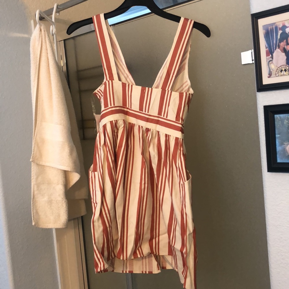 Ivory/Rust Woven Dress - Picture 6 of 8